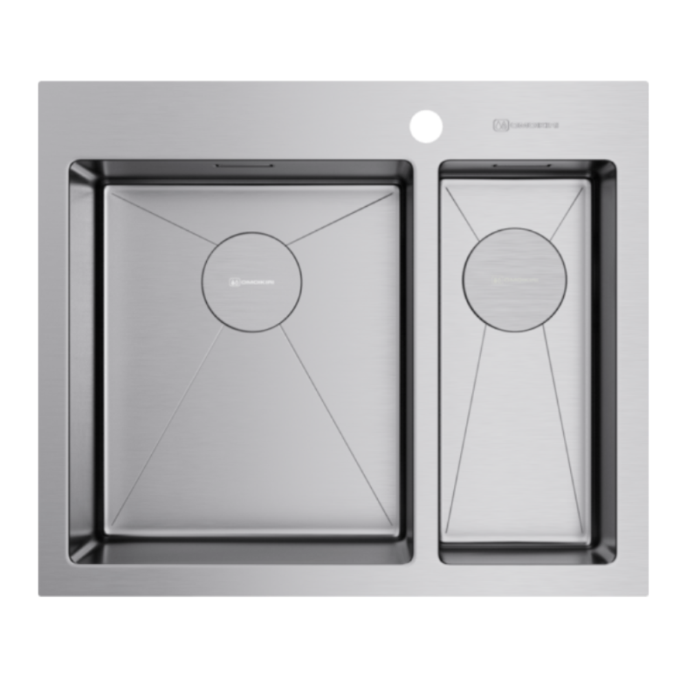 Мойка кухонная Omoikiri Akisame 60 левая Хром 4993775