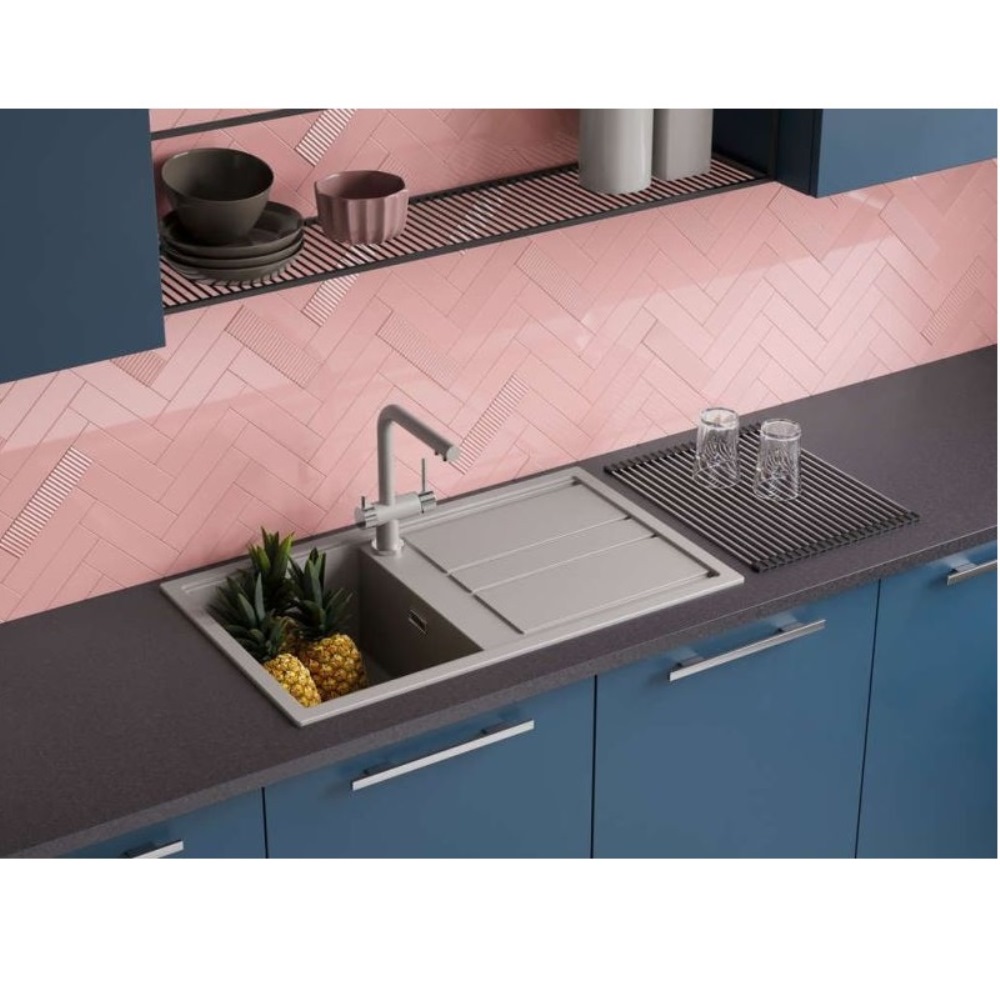 Мойка кухонная Omoikiri Kitagawa 86 Серый матовый 4993807 — изображение 3