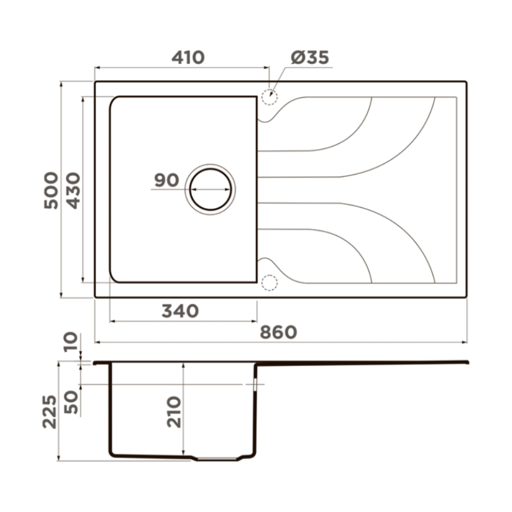 Мойка кухонная Omoikiri Yasugata 86 Платина 4993875 — изображение 4