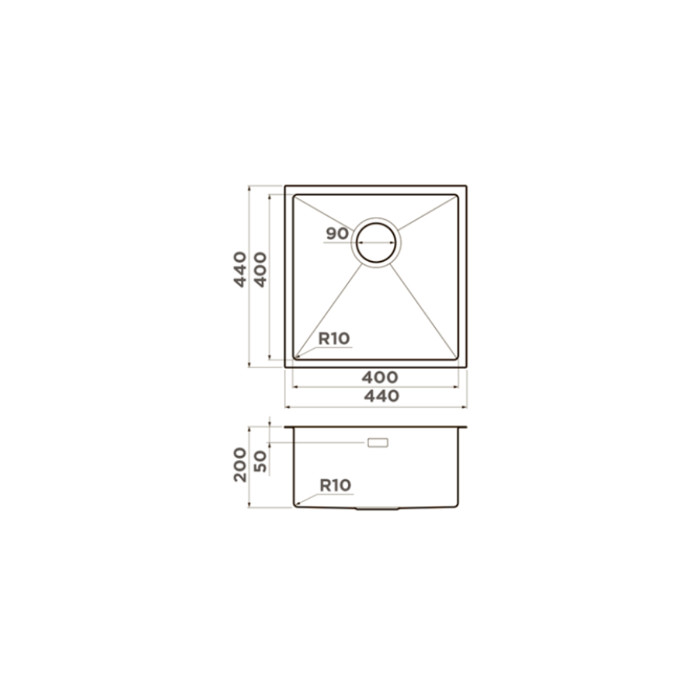 Мойка кухонная Omoikiri Taki 44 Графит 4997017 — изображение 4
